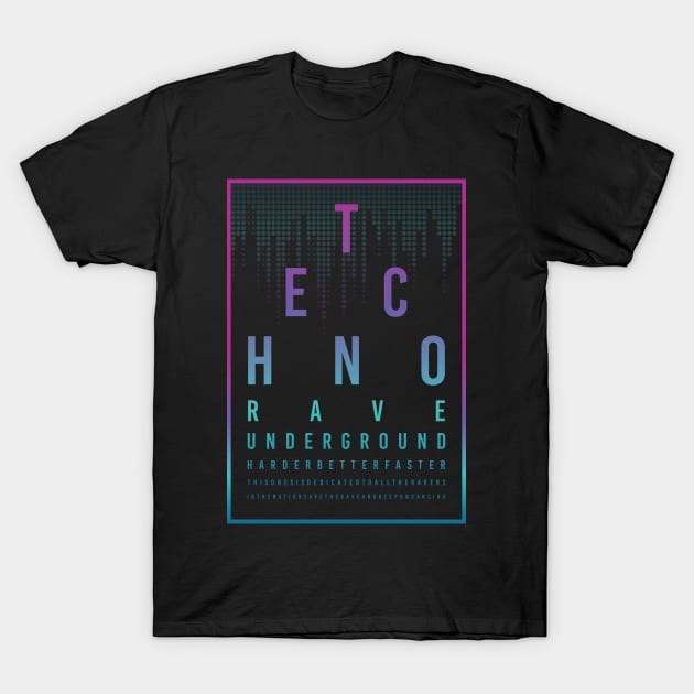 Techno Rave Faster Hardstyle T-Shirt by avshirtnation